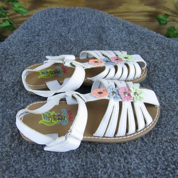 Rachel Girls Gladiator Sz T 10 Medium White Synthetic Hook & Loop - Picture 3 of 6